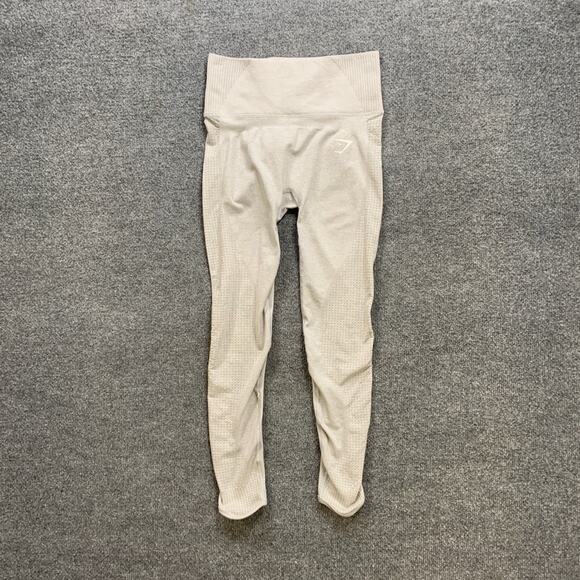 Gymshark Leggings Womens XS Shadow Contrast Rib Seamless Compression Zip Pocket - Picture 2 of 11